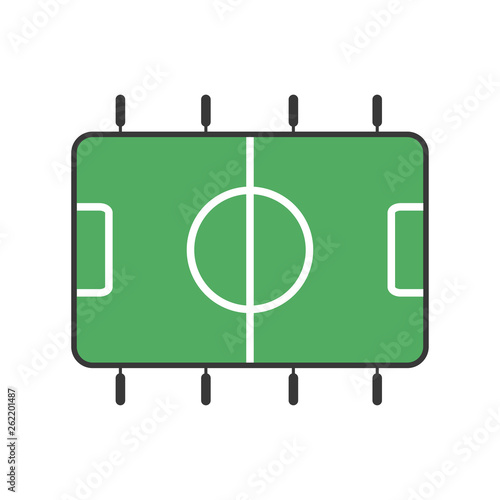 Vector illustration of table football game