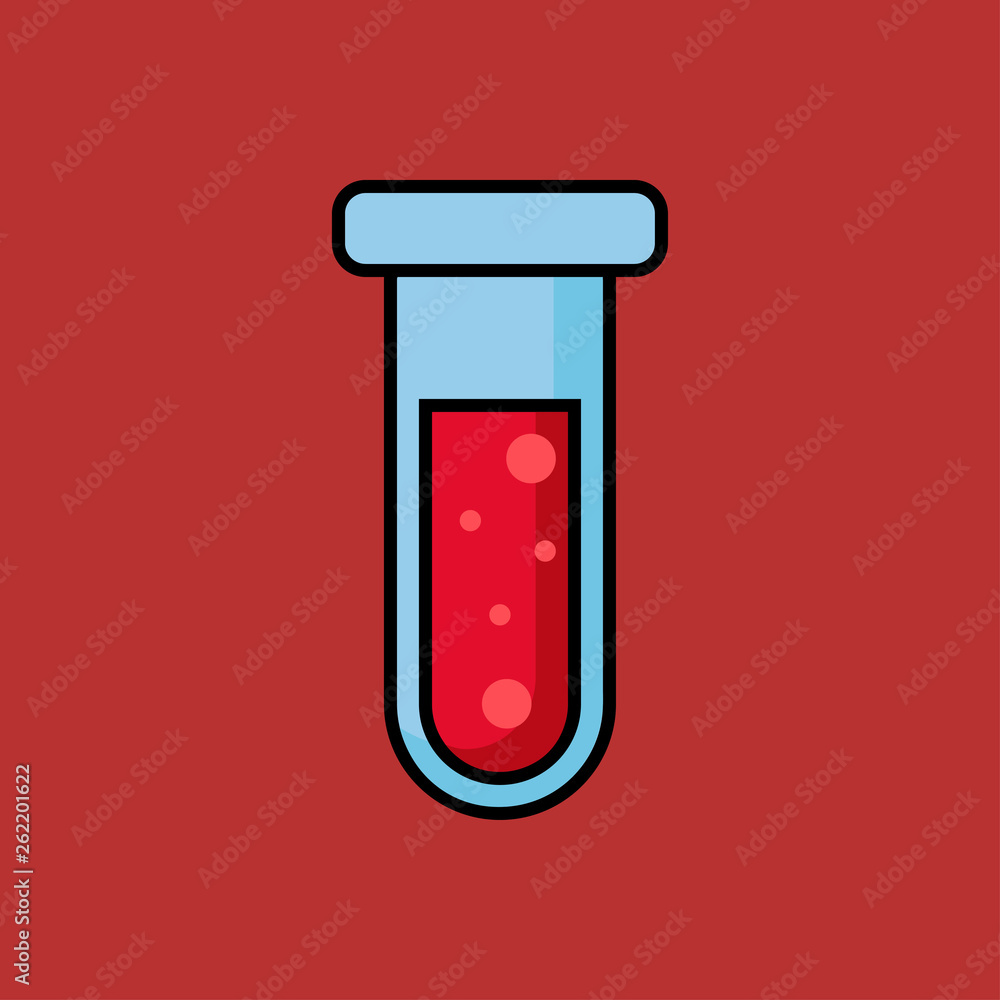 Vector illustration of laboratory test tube Vector illustration of laboratory test tube