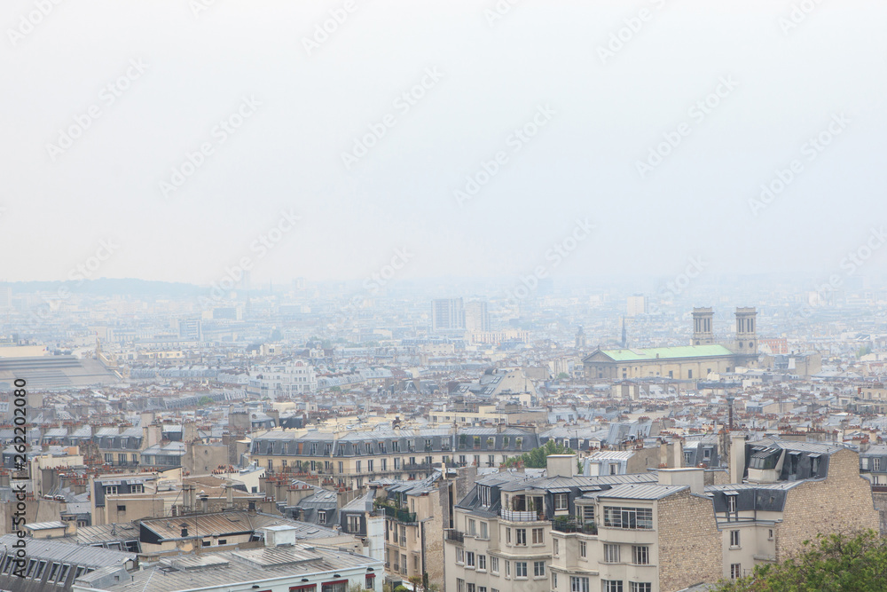 Roofs in residential quarter of Montmartre
