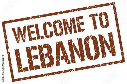 welcome to Lebanon stamp