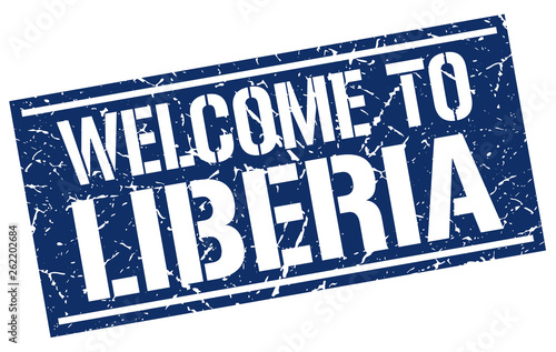 welcome to Liberia stamp