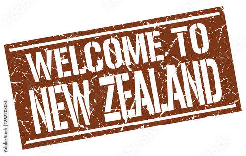welcome to New Zealand stamp