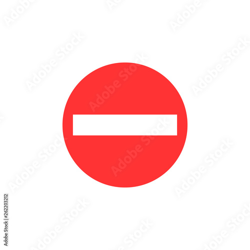 Free Download No entry sign. Vector illustration, flat design. - GFXLoad