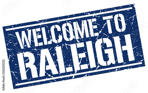 welcome to Raleigh stamp