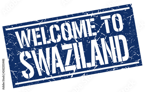welcome to Swaziland stamp