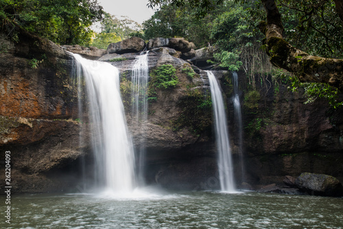  Photos Beautiful Haew Suwat Waterfall in Khao Yai National Park Thailand.