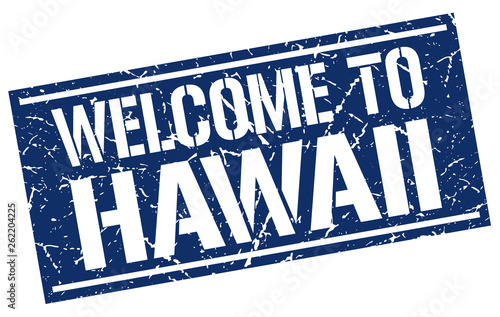 welcome to Hawaii stamp