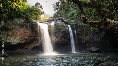 Rainbow Heo Suwat Waterfall  Khao Yai National Parks  Tropical