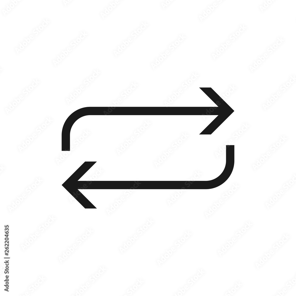 Arrow, refresh, update icon. Vector illustration, flat design. Arrow, refresh, update icon. Vector illustration, flat design.