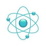 Atom vector design illustration isolated on white background