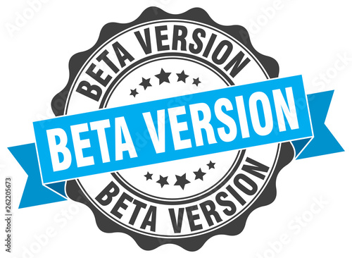 beta version stamp. sign. seal