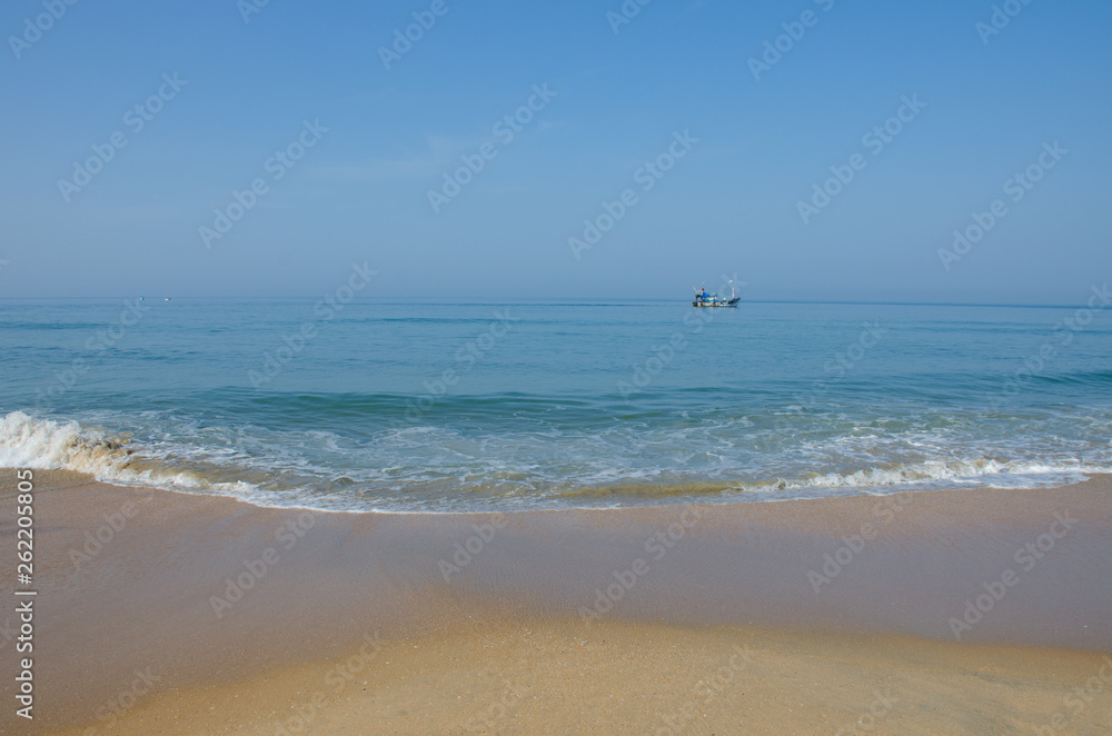 Beautiful landscape the Arabian Sea in Goa India