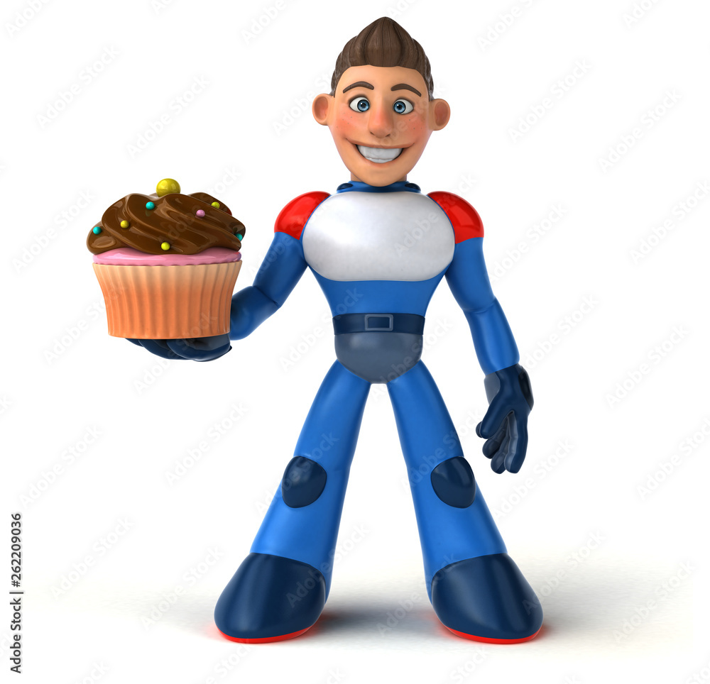 Super modern superhero - 3D Illustration Super modern superhero - 3D Illustration