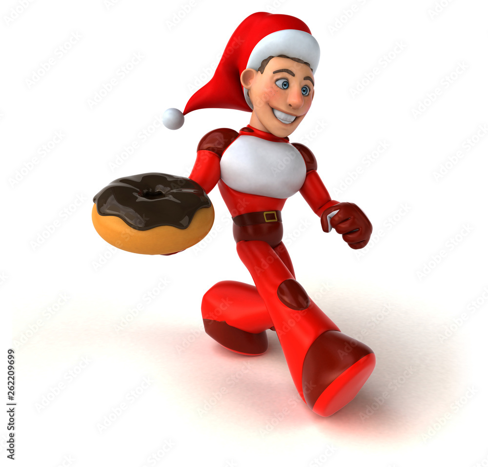 Fun Super Santa Claus - 3D Illustration Fun Super Santa Claus - 3D Illustration