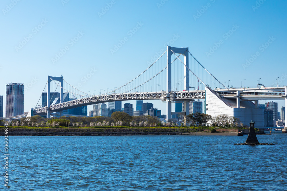 (東京都-都市風景)レインボーブリッジと東京湾岸風景７