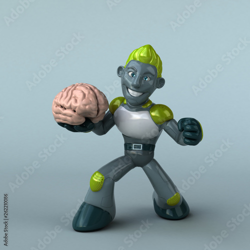 Green Robot - 3D Illustration