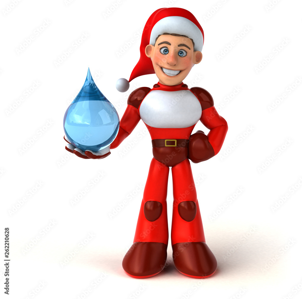 Fun Super Santa Claus - 3D Illustration Fun Super Santa Claus - 3D Illustration