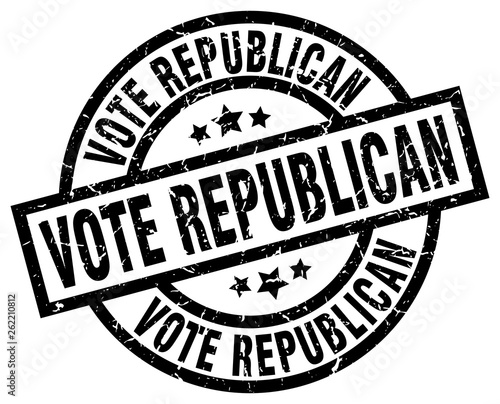 vote republican round grunge black stamp