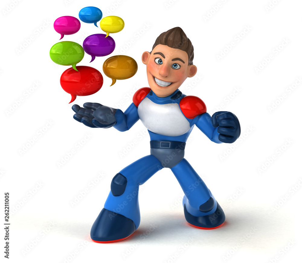 Super modern superhero - 3D Illustration Super modern superhero - 3D Illustration