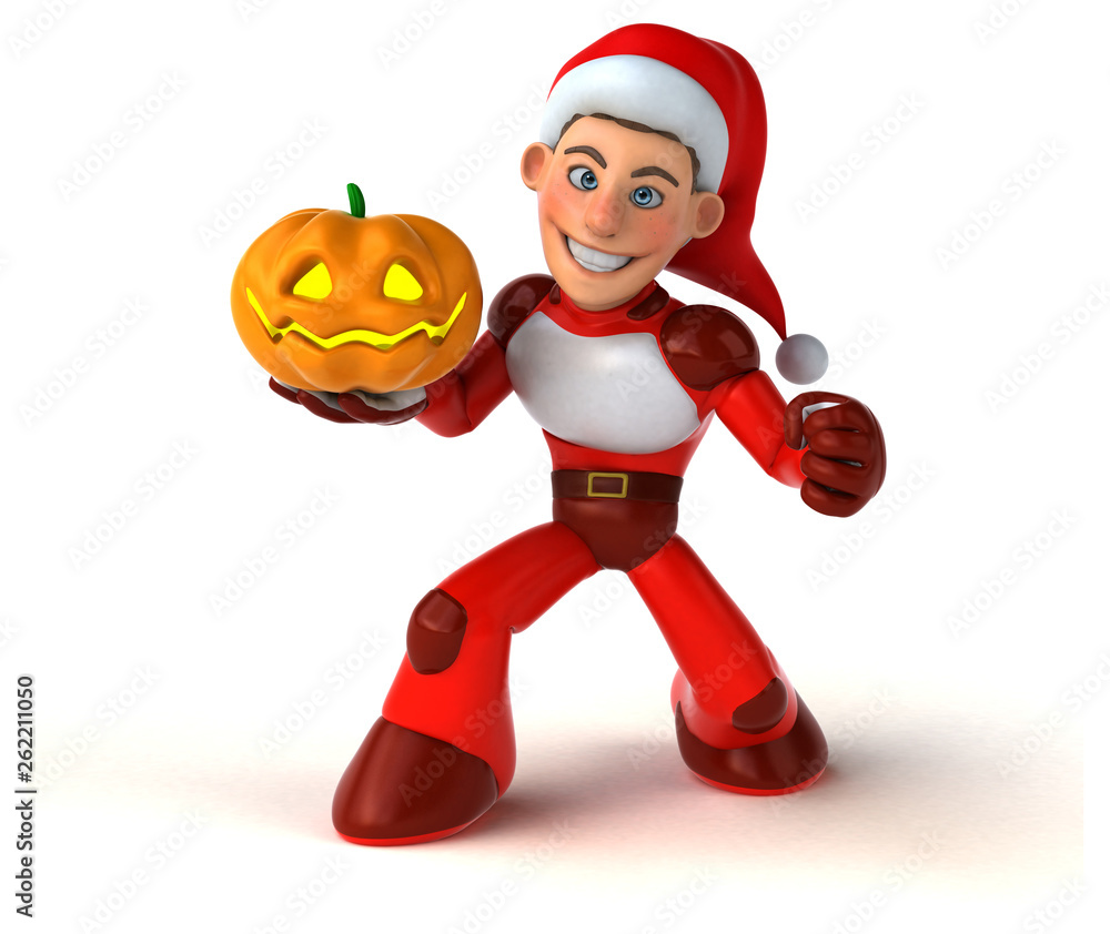 Fun Super Santa Claus - 3D Illustration Fun Super Santa Claus - 3D Illustration
