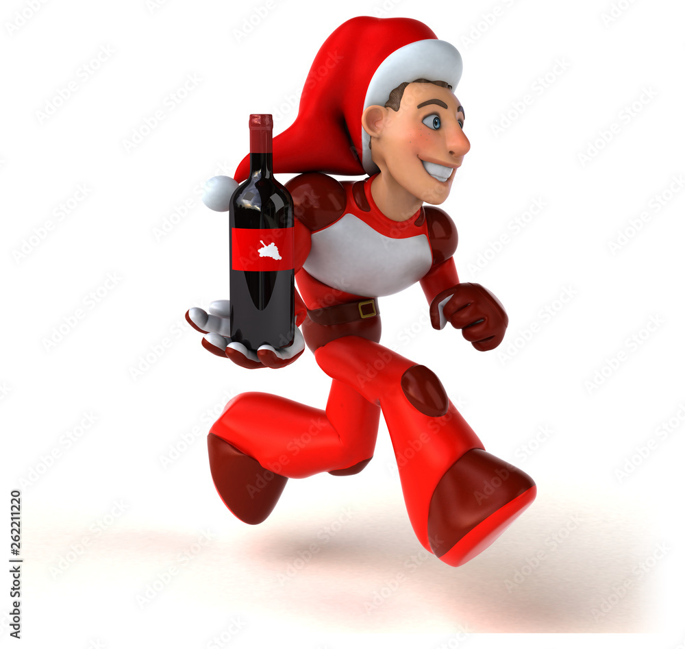 Fun Super Santa Claus - 3D Illustration Fun Super Santa Claus - 3D Illustration