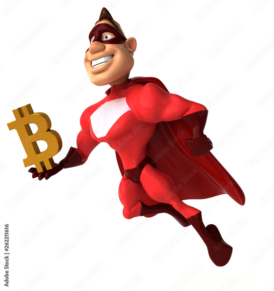 Fun superhero - 3D Illustration