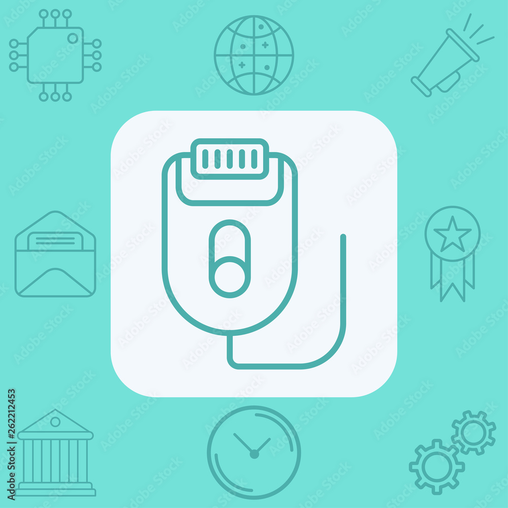 Epilator vector icon sign symbol Epilator vector icon sign symbol