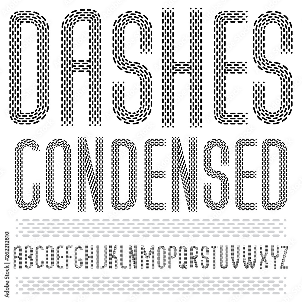 Set of cool vector upper case English alphabet letters isolated