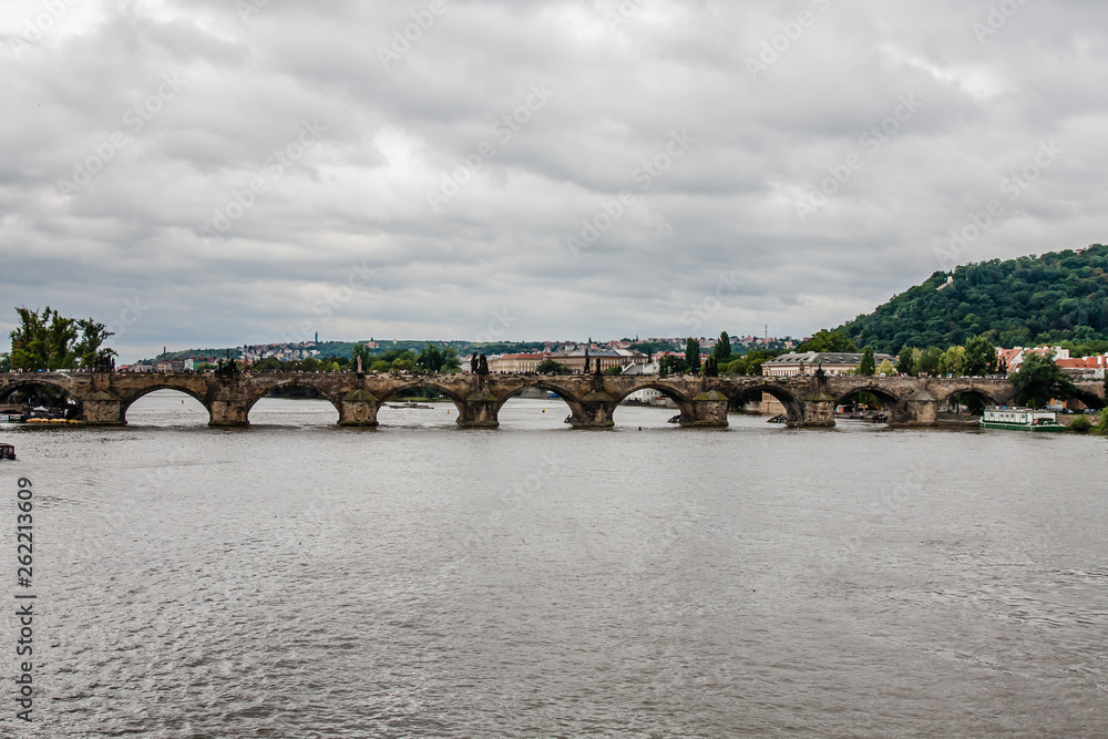 A view of the Charles Bridge, Prague