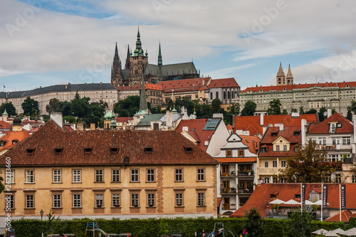 A view on Prague Castle from the left bank of Vltava River