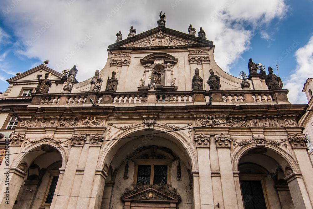 A facade of the Church of St. Salvator, Prague