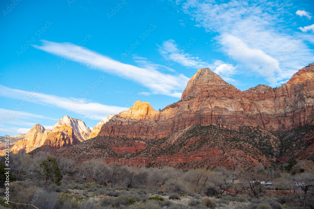 Beautiful mountains at Zion National Park in Utah - travel photography Beautiful mountains at Zion National Park in Utah - travel photography