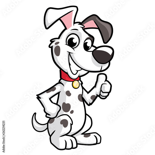 Dog making thumb up gesture
