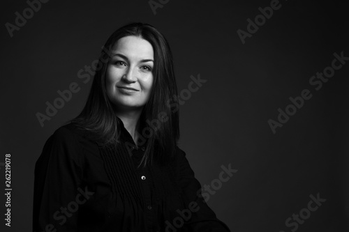 Φωτογραφία Woman portrait, black and white photo