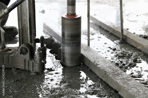 Obraz na plátně Concrete drilling machine