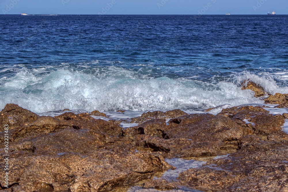 Mediterranean Sea in Bugibba, Malta