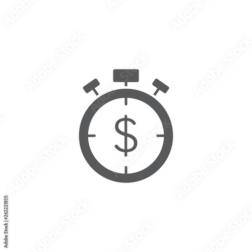 Time is money vector icon isolated on white background