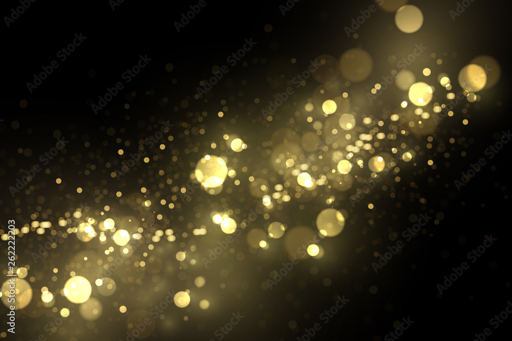 Obraz premium Golden particles background