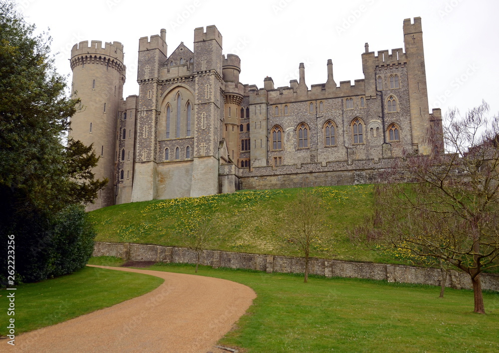 Outside view from the garden on Arundel castle, England
