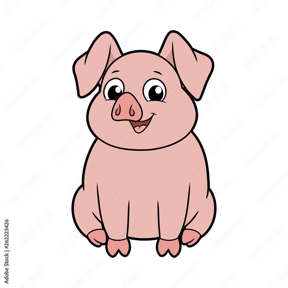 Fototapeta premium Smiling big pig