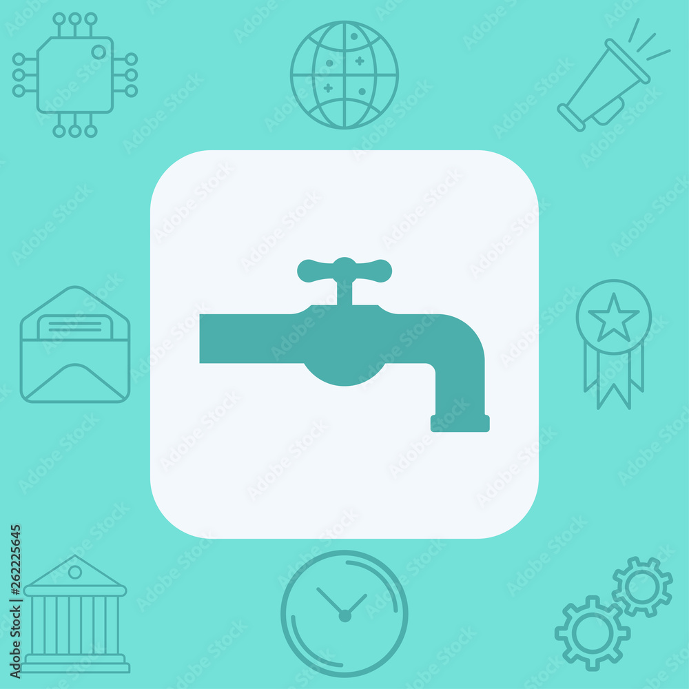 Faucet vector icon sign symbol Faucet vector icon sign symbol