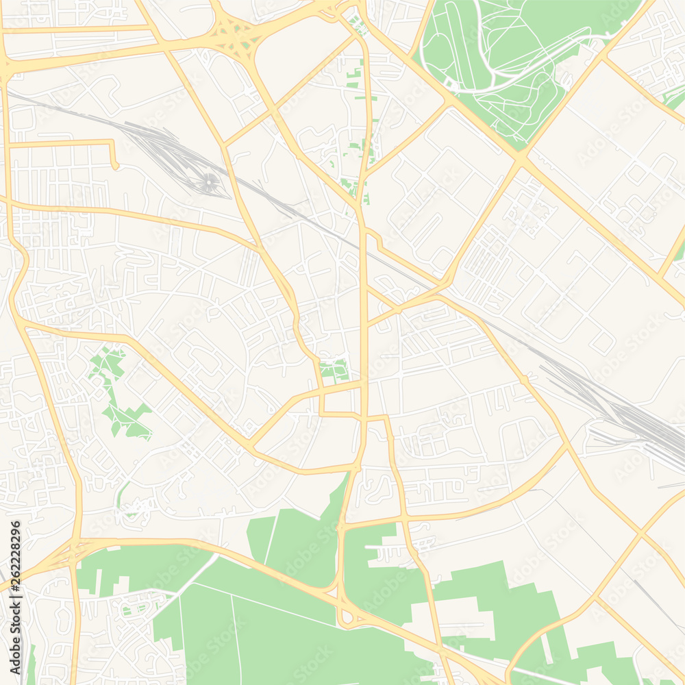 Venissieux, France printable map