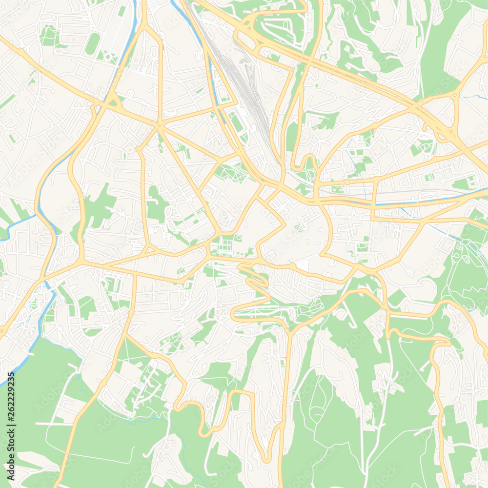 Chambery, France printable map Chambery, France printable map