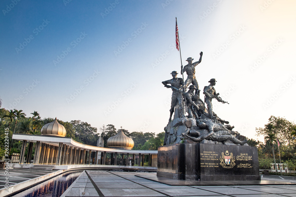 Fototapeta premium Tugu Negara monument, a popular tourist destination in Kuala Lumpur