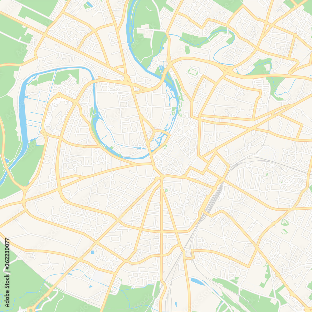 Niort, France printable map Niort, France printable map