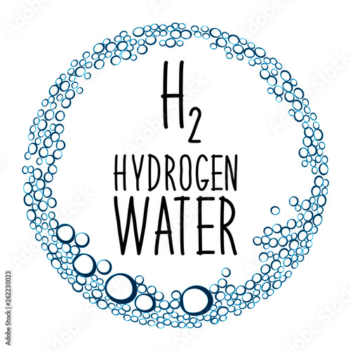 Hydrogen water drinking new technology concept frame