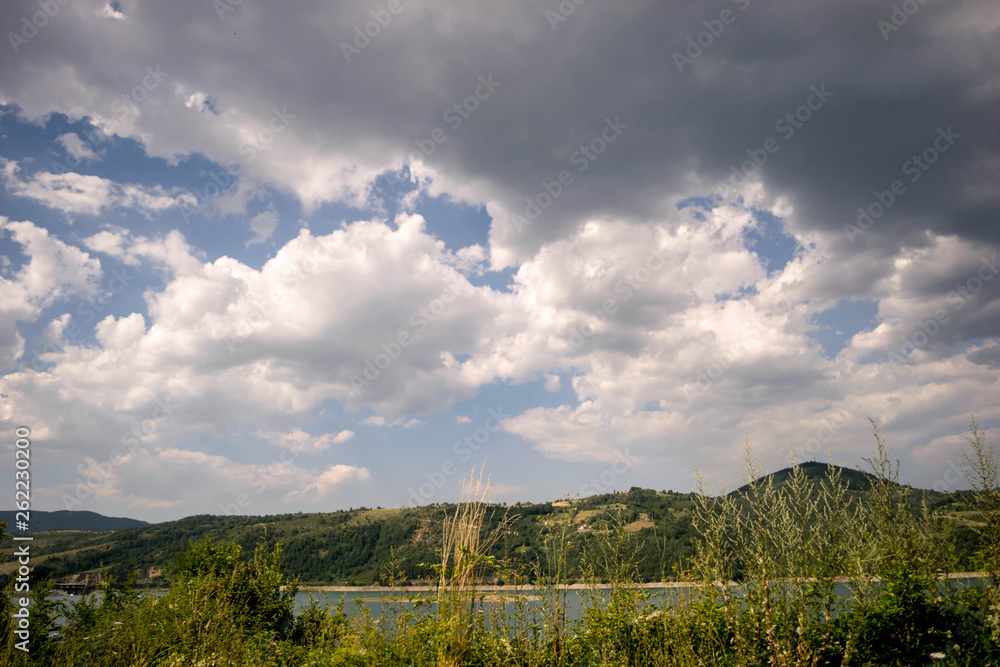 lake on a summer day, panorama 