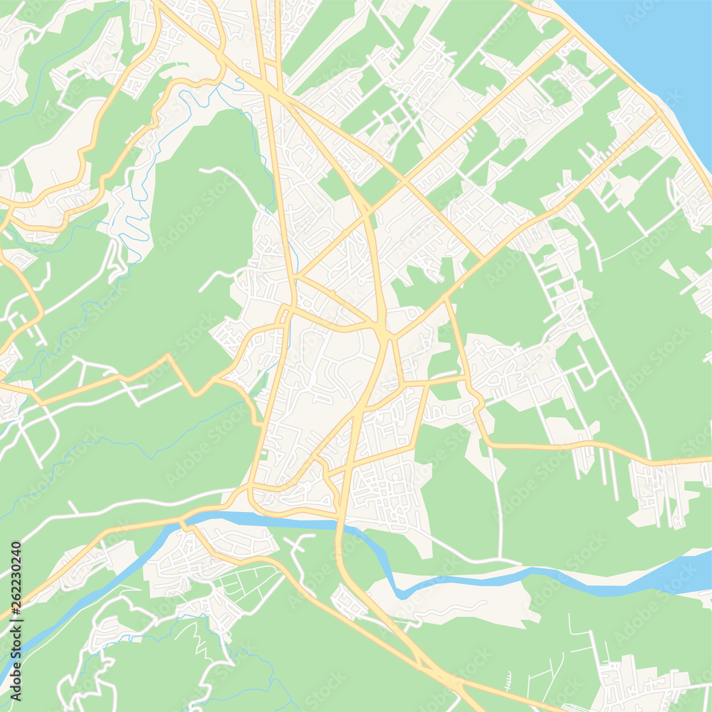 Fototapeta premium Saint-Andre, France printable map