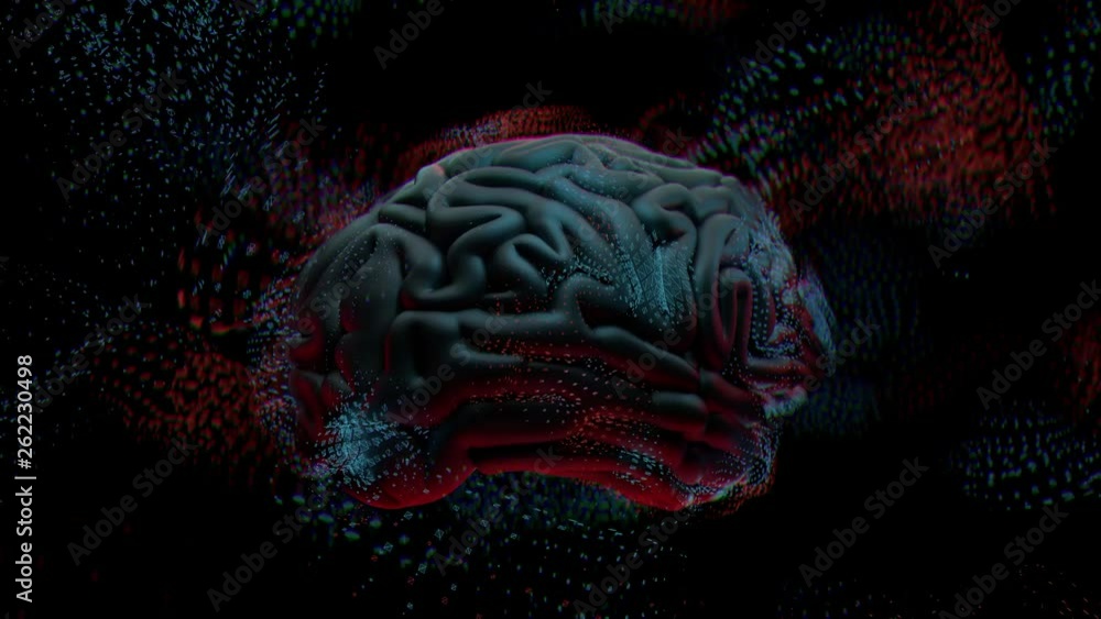 3d render abstract background with brain surrounded with polygonal structures. Complex mind concept. Technology and brain. Loopable animation. 3d render abstract background with brain surrounded with polygonal structures. Complex mind concept. Technology and brain. Loopable animation.