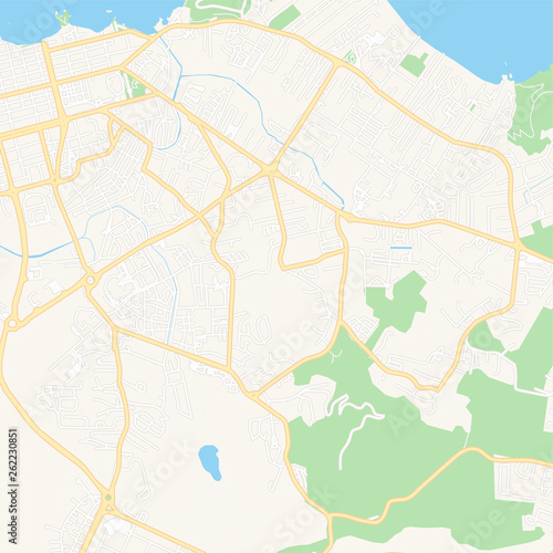 Cayenne, France printable map